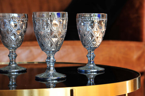 Набор бокалов для вина Dubai, голубой, 0,4 л, 4 шт - фото 3