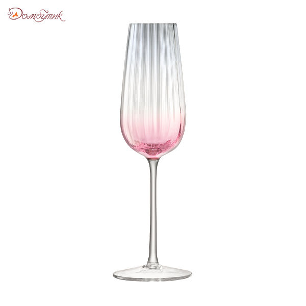 Набор из 2 бокалов-флейт для шампанского Dusk 250 мл розовый-серый - фото 4