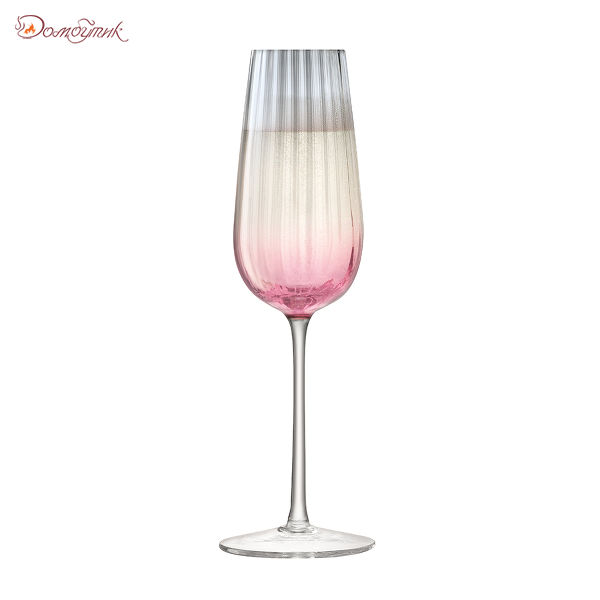 Набор из 2 бокалов-флейт для шампанского Dusk 250 мл розовый-серый - фото 5