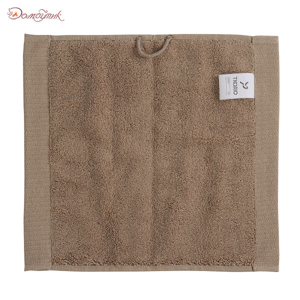 Полотенце для лица коричневого цвета  Essential, 30х30 см, Tkano - фото 4