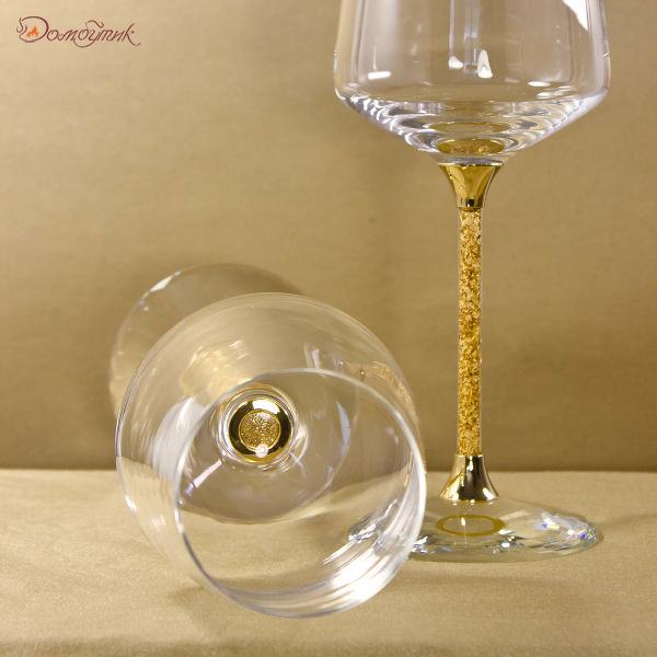Набор из 2-х бокалов с сусальным золотом для вина 350 мл - фото 4