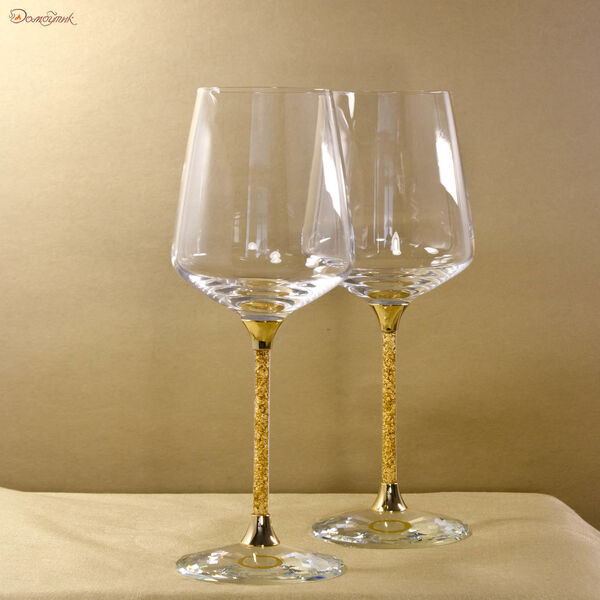 Набор из 2-х бокалов с сусальным золотом для вина 350 мл - фото 8