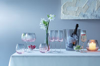 Набор из 2 бокалов-флейт для шампанского Dusk 250 мл розовый-серый - фото 2